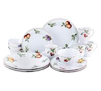 Creatable, 16999, serie Flora ORCHARD, servicio combinado 16 piezas, Porcelain
