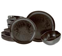 CreaTable, 21249, Serie Natura Organic RUSTY, 12-teiliges Geschirrset, Teller Set aus Steinzeug