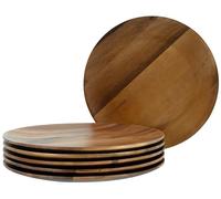 CreaTable, 21580, Serie Akazienholz - Nature Collection, 6-teiliges Geschirrset, Teller Set aus Holz