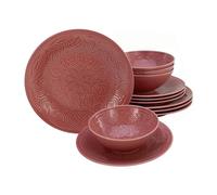 CreaTable, 21629 Serie Orient Mandala - Juego de vajilla de 12 piezas de porcelana, apto para lavavajillas y microondas, fabricado en Europa