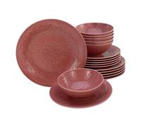 CreaTable, 21630 Serie Orient Mandala - Juego de vajilla de 18 piezas de porcelana, apto para lavavajillas y microondas, fabricado en Europa
