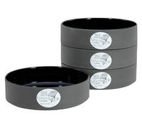 CreaTable, 21666 Serie Futuro - Vajilla de 4 piezas, juego de platos de pasta de gres, apto para lavavajillas y microondas, fabricado en Portugal