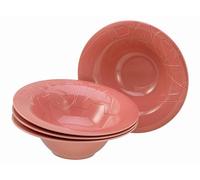 Creatable, 21669 Serie Gourmet - Juego de vajilla de 4 piezas, plato de pasta de porcelana, apto para lavavajillas y microondas, fabricado en Europa