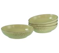 CreaTable, 21681, Serie Nature Collection Green, 4-teiliges Geschirrset für 4 Personen, Poke Bowl aus Steinzeug, spülmaschinen- und mikrowellengeeignet, Qualitätsproduktion