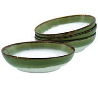 CreaTable, 21689, Serie Cascade Bowls Grün 1300 ml, 4-teiliges Geschirrset, Poke Bowl Set aus Steinzeug