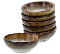CreaTable, 21815, Serie Cascade Sojaschalen Braun, 6-teiliges Geschirrset 65 ml, Sojaschalen aus Steinzeug