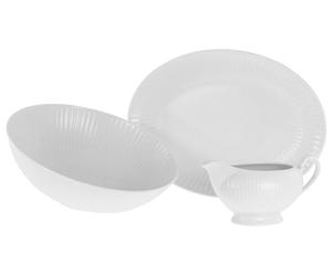 CreaTable 21883 - Vajilla de porcelana, color blanco