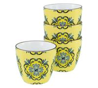 CreaTable, 21886, Serie Aladin, 4-teiliges Geschirrset für 4 Personen, Becherset aus Steinzeug, spülmaschinen- und mikrowellengeeignet, Qualitätsproduktion