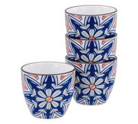 CreaTable, 21892, Serie Aladin, 4-teiliges Geschirrset für 4 Personen, Espresso Set aus Steinzeug, spülmaschinen- und mikrowellengeeignet, Qualitätsproduktion