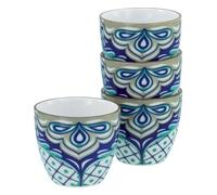 CreaTable, 21893, Serie Aladin, 4-teiliges Geschirrset für 4 Personen, Espresso Set aus Steinzeug, spülmaschinen- und mikrowellengeeignet, Qualitätsproduktion