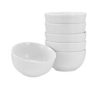 CreaTable, 21930, Serie Luna Weiss, 6-teiliges Geschirrset für 6 Personen, Müslischalen Set aus Porzellan, spülmaschinen- und mikrowellengeeignet, Qualitätsproduktion