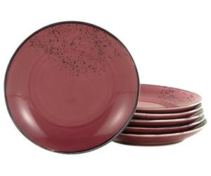 Creatable, 21992, Serie Nature Collection, Berry, 6 piezas, platos llanos de gres, aptos para lavavajillas y microondas, producción de calidad