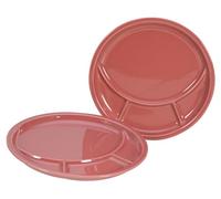 Creatable, 22925 Serie Universal - Platos para fondue (4 piezas, porcelana), color rojo
