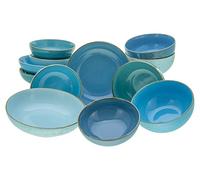 Creatable 23413 Serie Nature Collection AQUA Bowl - Juego de vajilla (12 piezas), color azul agua, azul azul, azul báltico, azul atlántico