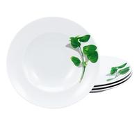 Creatable, 23436 Serie Basilikum - Vajilla de 4 piezas, plato de pasta de porcelana, apto para lavavajillas y microondas, fabricado en Europa