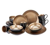 CreaTable, 23598 Glamour - Vajilla (16 piezas), color dorado