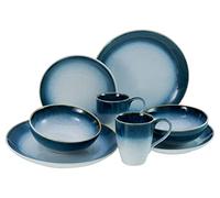 CreaTable, 23788 Casade Series Blue Crockery Set 8 Pieces