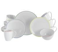 CreaTable, 24055 Luna Color Line - Vajilla de 20 piezas para 4 personas (porcelana, apta para lavavajillas y microondas, producción de calidad)