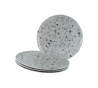 Creatable, 24696 Serie Stone Collection Florenz - Vajilla de 4 piezas para 4 personas, plato de pizza de porcelana, apto para lavavajillas y microondas, fabricado en Europa