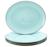 Creatable, 24747 Serie Vintage Nature - Juego de vajilla de 4 piezas para 4 personas, plato de carne de porcelana, apto para lavavajillas y microondas, fabricado en Europa