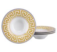 Creatable, 24749 Serie Gourmet Athena - Vajilla de 4 piezas para 4 personas, plato de pasta de porcelana, apto para lavavajillas y microondas, fabricado en Europa