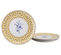 Creatable, 24751 Serie Gourmet Athena - Vajilla de 4 piezas para 4 personas, plato de pizza de porcelana, apto para lavavajillas y microondas, fabricado en Europa