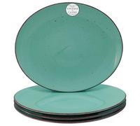 Creatable, 24752 Serie Vintage Nature - Juego de vajilla de 4 piezas para 4 personas, plato de carne de porcelana, apto para lavavajillas y microondas, fabricado en Europa