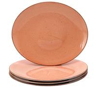 Creatable, 24789 Serie Vintage Nature - Juego de vajilla de 4 piezas para 4 personas, plato de carne de porcelana, apto para lavavajillas y microondas, fabricado en Europa