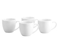 Creatable, 24987 Serie Bistrot Weiss, juego de 4 piezas para 4 personas, taza de café de porcelana, apto para lavavajillas y microondas, fabricado en Europa