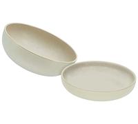 Creatable, 30005 Serie Uno Sand - Juego de ensalada de 2 piezas, juego de ensalada de gres, apto para lavavajillas y microondas, fabricado en Portugal