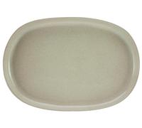 Creatable, 30006 Serie Uno Sand - Plato ovalado de 1 pieza, plato de servicio de gres, apto para lavavajillas y microondas, fabricado en Portugal