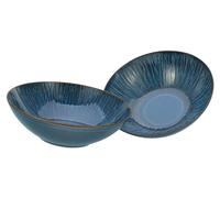 Creatable, 33084 Serie Sea Breeze - Juego de vajilla de 2 piezas, cuenco de gres, apto para lavavajillas y microondas, fabricado en Europa