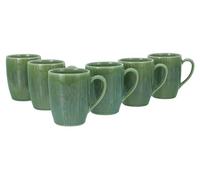 Creatable, 33087 Serie Sea Breeze - Juego de 6 tazas de café de gres, apto para lavavajillas y microondas, fabricado en Europa