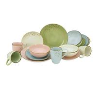 CreaTable Pastel, 20450, Nature Collection Pastell Series, Crockery Set, Combination Service 16 Pieces, Stoneware
