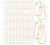 CREATCABIN 1 Caja 60 uds Ganchos para Pendientes de Acero Inoxidable Alambre de Oreja de Riñón Ganchos para Pendientes para Hacer Joyas Accesorios para Pendientes DIY Dorado