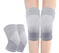 CREATCABIN 1 par de Rodilleras Deportivas Térmicas de Compresión para Atletismo Soporte para Piernas Protector Y Calentador para Exteriores Correr Fútbol Baile Baloncesto Y Ciclismo Gris 27x15cm