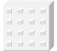 CREATCABIN 128 calcomanías para planificador de dientes, calcomanías para casco, autoadhesivas, impermeables, para cepillo de dientes, calcomanías de dentistas, calcomanías de puntos redondos