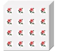 CREATCABIN 128 Mini Pegatinas de Flores Pequeñas Calcomanías Florales de Autoadhesivas Impermeables Decorativas para Planificador de Ramo de Primavera para Etiquetar Álbumes de Recortes 2.5 x 2.5cm