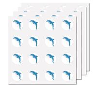CREATCABIN 128 pegatinas de Delfín para Planificador Submarino, Pegatinas de Vinilo Impermeables de Animales Marinos para Bicicletas, Botellas de Agua, Portátil, Nevera, Taza, Equipaje, Ordenador, Tel