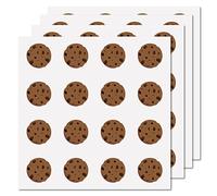 CREATCABIN 128 pegatinas de Galletas con Chispas de Chocolate, Pegatinas de Planificador de Galletas, Pegatinas de Vinilo Impermeables para Empaquetar Bolsas de Galletas, Teléfono, Botella de Agua, Po