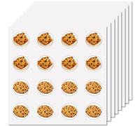 CREATCABIN 128 Pieza de Pegatinas para Planificador de Galletas con Chispas de Chocolate, Pegatinas para Casco de Galleta, Pegatinas Autoadhesivas Impermeables, Pegatinas Redondas de Puntos