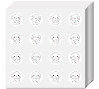 CREATCABIN 128 unidad de Pegatinas de Dibujos Animados de Nubes con Temática Meteorológica Pegatinas de Acuarela Impermeables Autoadhesivas Kawaii Pequeñas Calcomanías para Cuadernos Álbumes 15 x 15cm