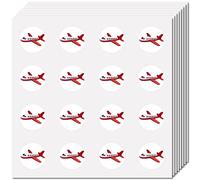 CREATCABIN 128 unidad de Pegatinas para Planificador de Avión, Pequeñas Calcomanías de Viaje, 0.98" pegatinas Decorativas con Forma de Círculo Y Puntos Redondos para Etiquetas, Álbumes de Recortes, Bo
