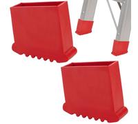 CREATCABIN 2 unidad de Almohadillas de Goma Antideslizantes para Patas de Escalera Cubiertas Rojas para Patas de Escalera Topes de Seguridad de Extensión Tapas de Repuesto Patas de Escalón 9.5x3.5x8cm