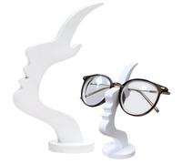 CREATCABIN 2 Unidad. Soporte para Gafas con Forma de Rostro Moderno. Exhibidor de Gafas. Organizador de Escritorio para Monturas de Gafas Y Gafas de Sol. Impresión 3D. Decoración 13.7x4.5x1.3cm