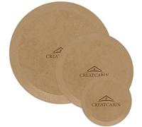 CREATCABIN 3 Pieza de Moldes Redondos para Formar Placas de Cerámica, 3 tamaños de Moldes de Madera para Cerámica, Herramientas de Moldeo de Arcilla, Molde de Cerámica para Platos, Moldes de MDF para