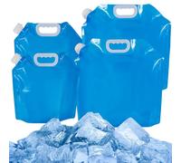 CREATCABIN 4 Paquete de 5L 10L Bolsa de Contenedor de Agua Bolsas de Baño de Hielo Gratis Bolsa de Almacenamiento de Agua Portátil Jarra de Almacenamiento de Plástico Transparente Sin Fugas
