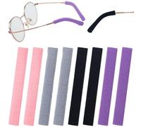CREATCABIN 4 par de Protectores para Las Patillas de Las Gafas Almohadillas para Las Orejas Suaves Y Coloridos de Poliéster para Sujetar Las Gafas Protectores para los Extremos Las Patillas 6 x 0.8cm