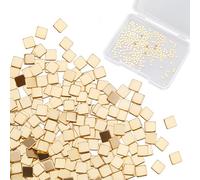 CREATCABIN 400 Pieza de Chips de Soldadura de Latón Chapados En Oro de 24 Quilates Reales,Chips de Fundente para Joyería,de Temperatura Ultrabaja,Cuadrados para Hacer Joyas de,Reparación,2x2mm