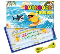 CREATCABIN 50 Pieza de Etiquetas de Goma para Patos de Crucero, Tarjetas de Patos, Papel, Tiburón, Crucero, Patos Escondidos, Kit de Tarjetas de Etiqueta de Navegación con Agujero Y 10.9 Yardas de